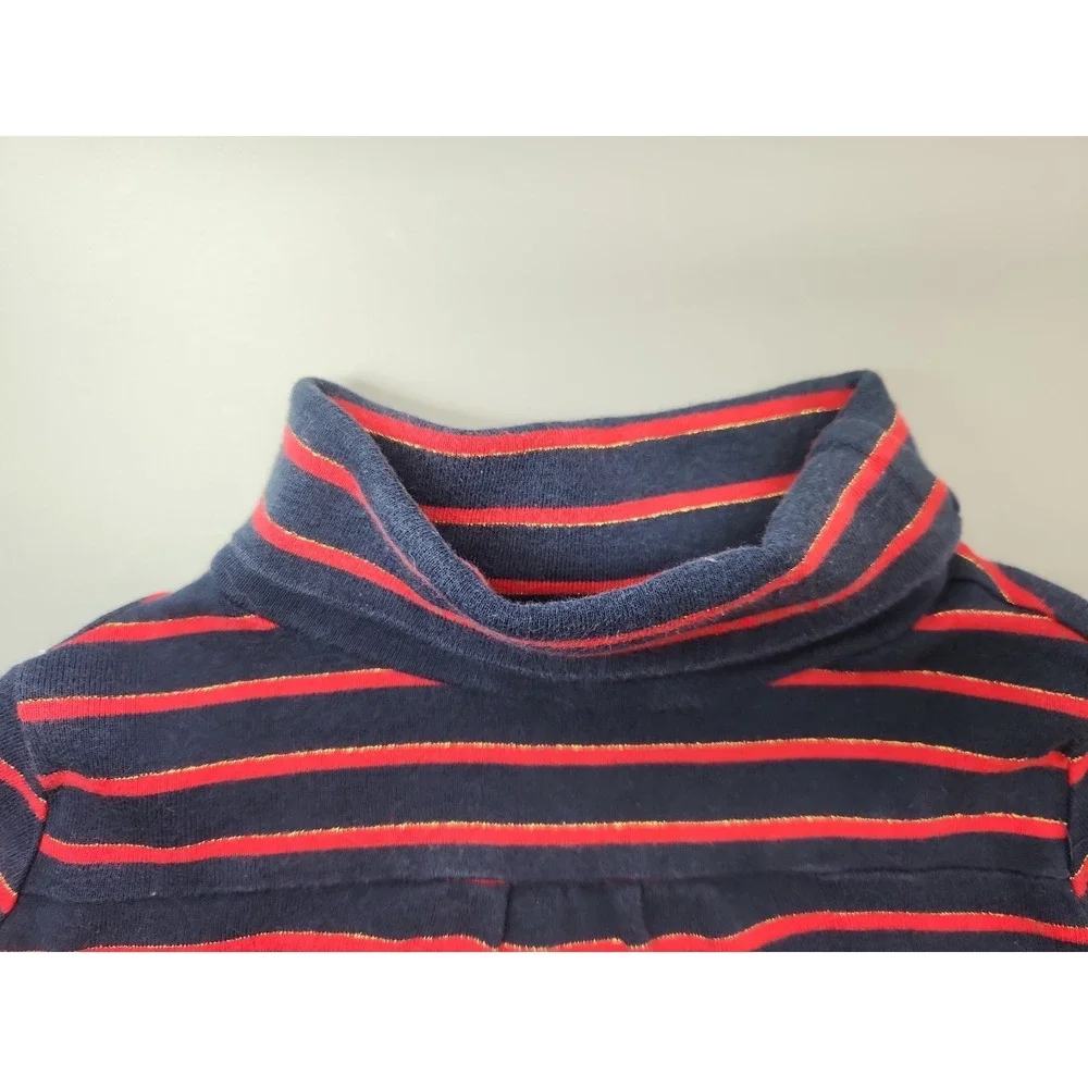 Vintage 90s OshKosh Turtleneck Long Sleeve Stripe Gold Toddler 4T Girls